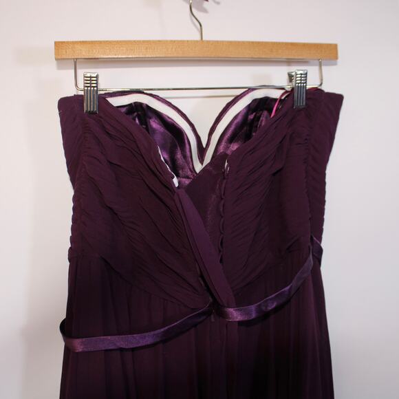 Y2K Cinderella Divine Purple Double Lined Formal Maxi Dress With Lace Up Back - Picture 2 of 4